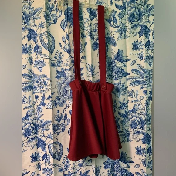 HOT TOPIC MIDNIGHT HOUR RED SUSPENDER SKATER SKIRT - Picture 2 of 6